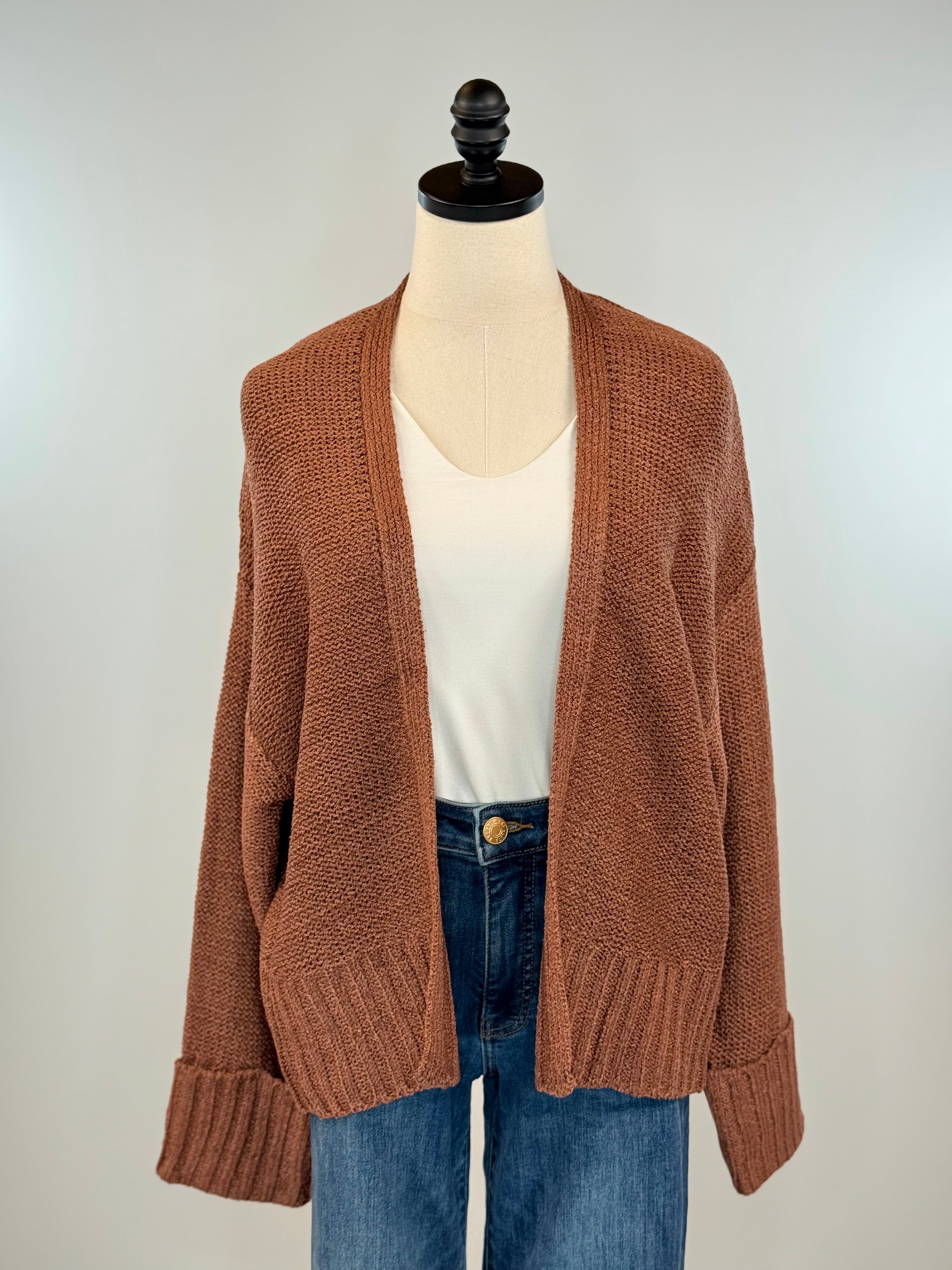 Bree Sweater in Brick-131 - Sweaters F/W (June - Nov)-Little Bird Boutique