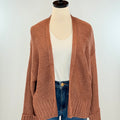 Bree Cardigan in Brick-131 - Sweaters F/W (June - Nov)-Little Bird Boutique