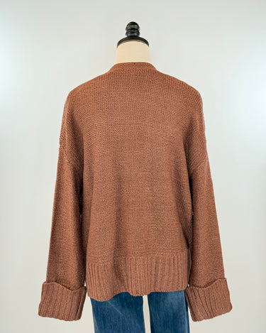 Bree Cardigan in Brick-131 - Sweaters F/W (June - Nov)-Little Bird Boutique