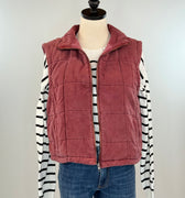 Thread and Supply Brina Vest in Crushed Berry-141 Outerwear Coats & Jackets-Little Bird Boutique