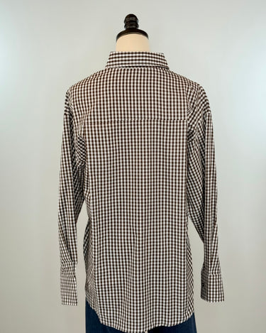 Piper Top in Chocolate and White Check-111 - Woven Top F/W (June- Nov)-Little Bird Boutique