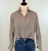 Piper Top in Chocolate and White Check-111 - Woven Top F/W (June- Nov)-Little Bird Boutique