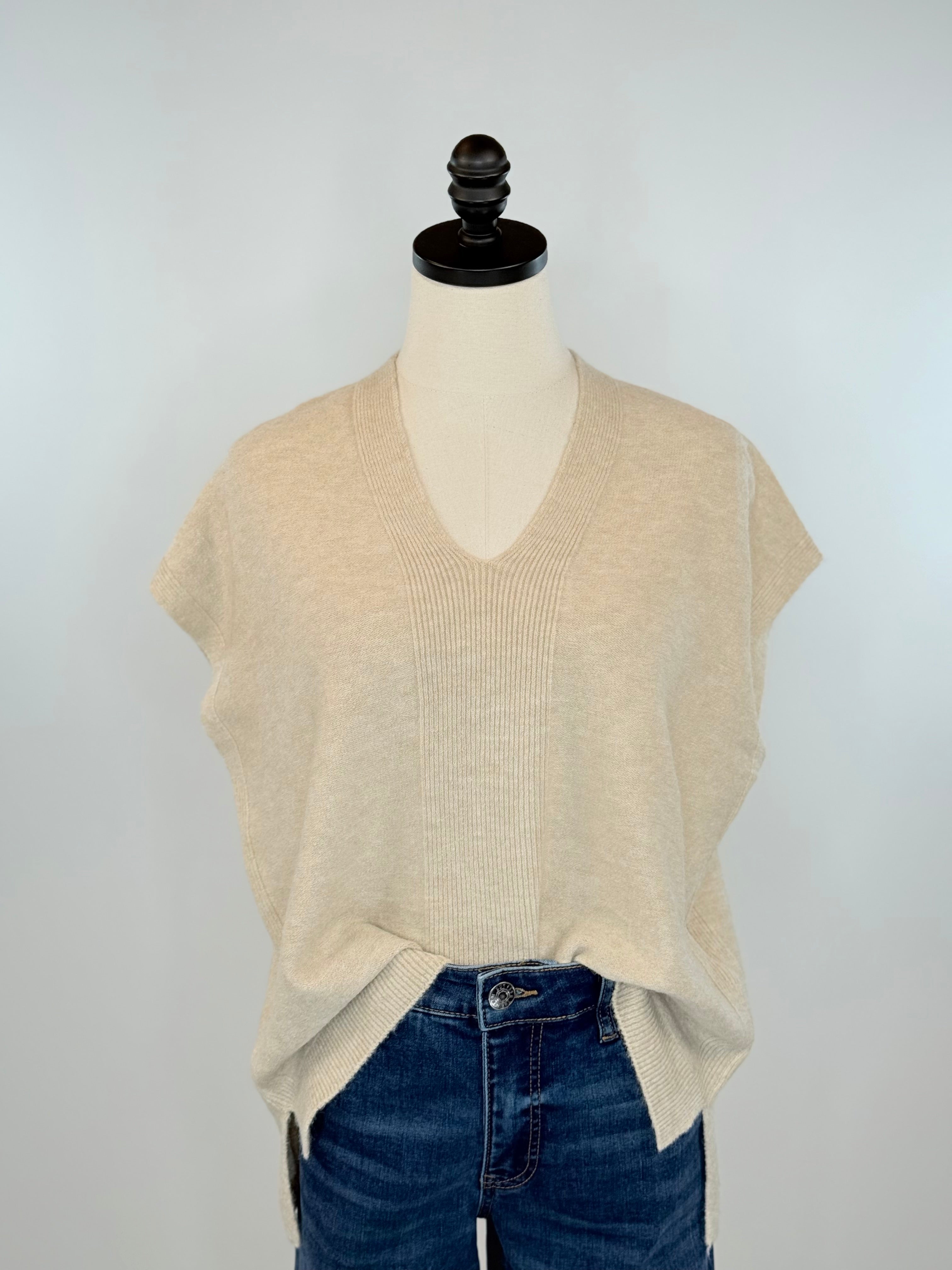 Serene Sweater in Sand-131 - Sweaters F/W (June - Nov)-Little Bird Boutique