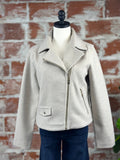 Dex Soft Moto Jacket in Stone Melange-141 Outerwear Coats & Jackets-Little Bird Boutique