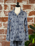 Kaolin Long Sleeve Sleep Shirt in Royal Ice-240 Loungewear/Intimates-Little Bird Boutique