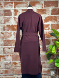 Black Tape Long Cardigan in Burgundy Wine-130 Sweaters-Little Bird Boutique