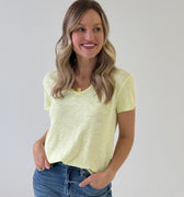 Dear John Vanya Tee in Pale Lime-122 - Jersey Tops S/S (Dec - May)-Little Bird Boutique