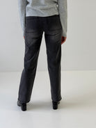 Sanctuary Luna Cuffed Denim in Dark Smoke-210 Denim-Little Bird Boutique