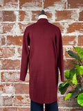 Liverpool Long Cardigan in Wine-130 Sweaters-Little Bird Boutique