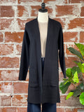 Liverpool Long Cardigan in Black-130 Sweaters-Little Bird Boutique