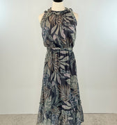Palm Dress in Navy Multi-152 Dresses - Long-Little Bird Boutique