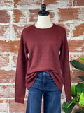 Pullover Sweater in Burgundy-130 Sweaters-Little Bird Boutique