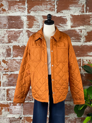 Quilted Jacket in Copper