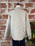 Quilted Jacket in Sand-141 Outerwear Coats & Jackets-Little Bird Boutique