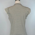 Anthem the Label Ruffle Sleeve Top in Black and Ivory Stripe-121 - Jersey Tops F/W (June - Nov)-Little Bird Boutique