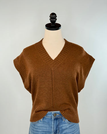 Kerisma Gwyneth Sweater Vest in Espresso-131 - Sweaters F/W (June - Nov)-Little Bird Boutique