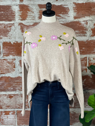 Sophie Embroidered Flower Sweater