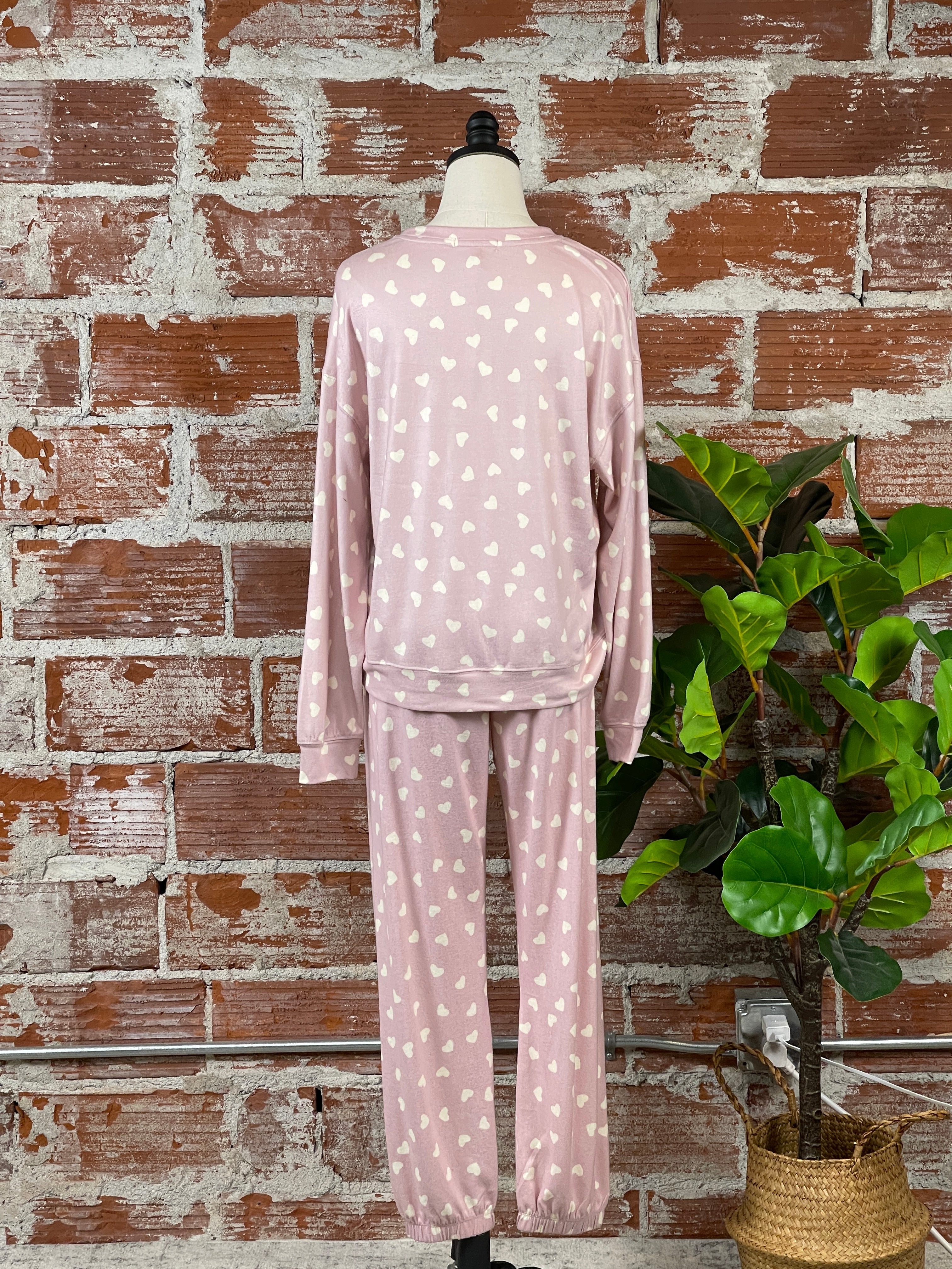 Z Supply Cozy Heart Pajama Set-240 Loungewear/Intimates-Little Bird Boutique