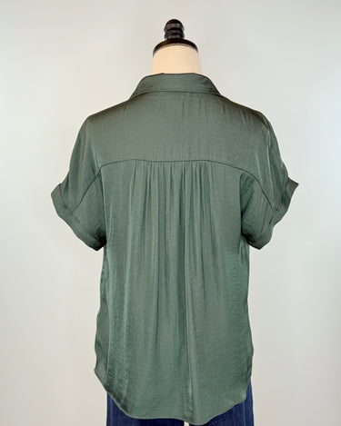 Sullivan Top in Forest Green-111 - Woven Top F/W (June- Nov)-Little Bird Boutique