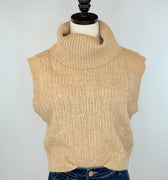 Kerisma Marlene Sweater Vest in Camel-131 - Sweaters F/W (July - Dec)-Little Bird Boutique