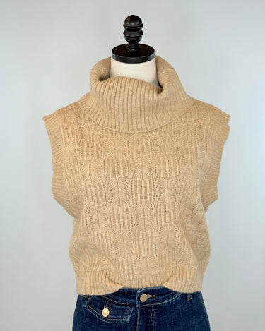 Kerisma Marlene Sweater Vest in Camel-131 - Sweaters F/W (July - Dec)-Little Bird Boutique