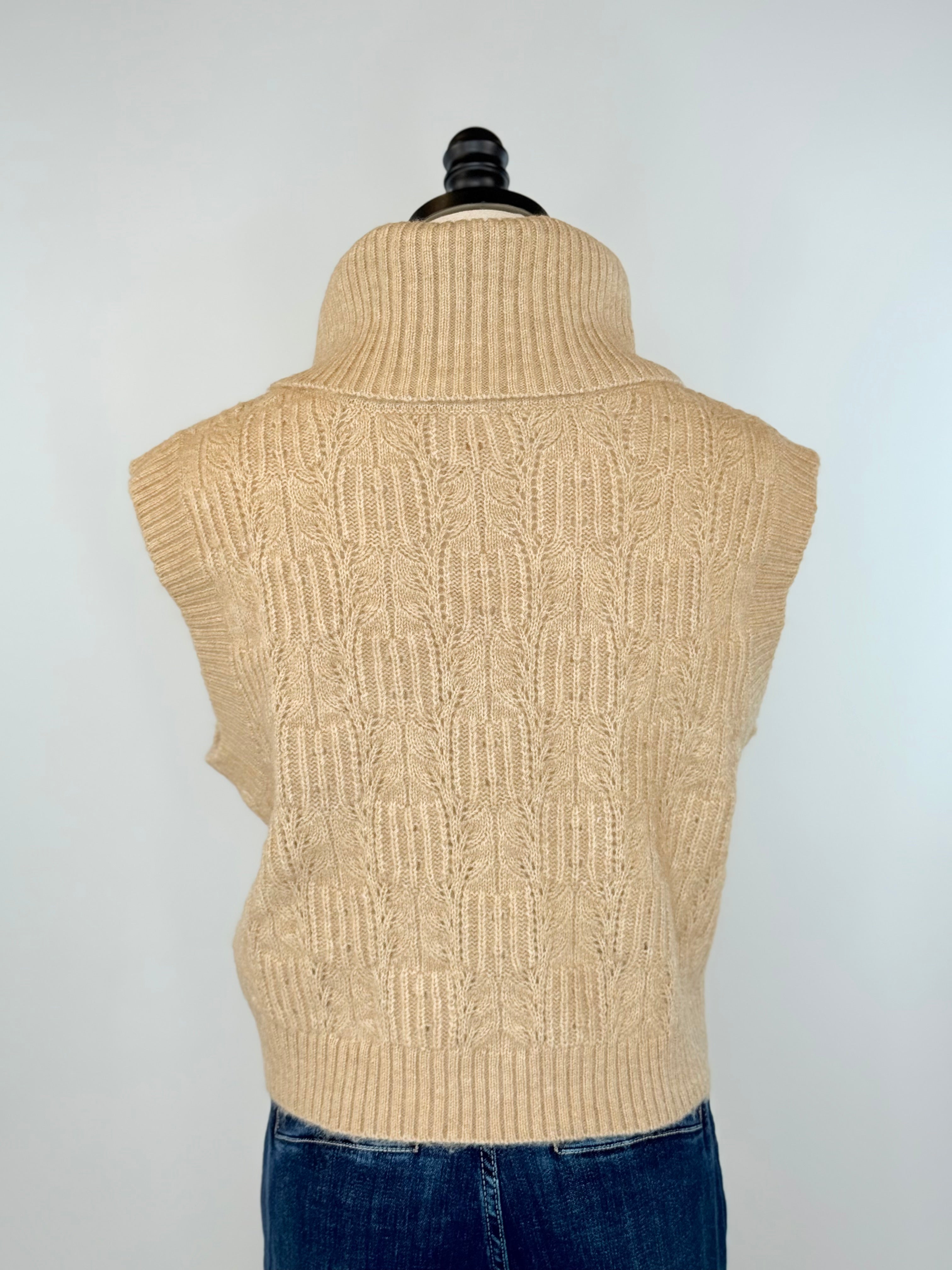 Kerisma Marlene Sweater Vest in Camel-131 - Sweaters F/W (July - Dec)-Little Bird Boutique