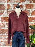 Sanctuary Johny Collared Sweater in Sugar Plum-130 Sweaters-Little Bird Boutique