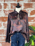 Veronica M. Tie Neck Blouse in Randall-112 Woven Tops - Long Sleeve-Little Bird Boutique