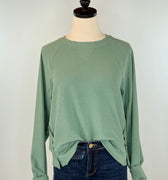 Anthem the Label Sweatshirt in Agave Green-142 Sweatshirts & Hoodies-Little Bird Boutique