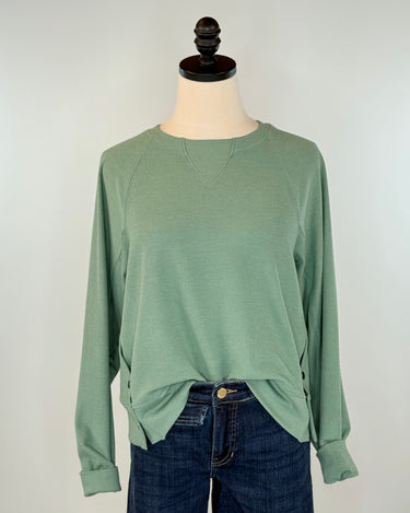 Anthem the Label Sweatshirt in Agave Green-142 Sweatshirts & Hoodies-Little Bird Boutique