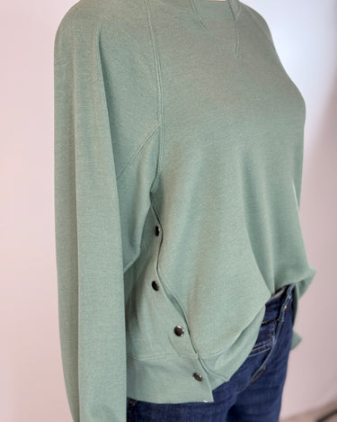 Anthem the Label Sweatshirt in Agave Green-142 Sweatshirts & Hoodies-Little Bird Boutique