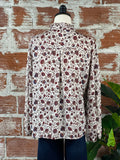 Veronica M. Tie Neck Blouse in Fiori-112 Woven Tops - Long Sleeve-Little Bird Boutique