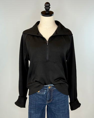 Thread and Supply Caroline Pullover in Black-142 Sweatshirts & Hoodies-Little Bird Boutique