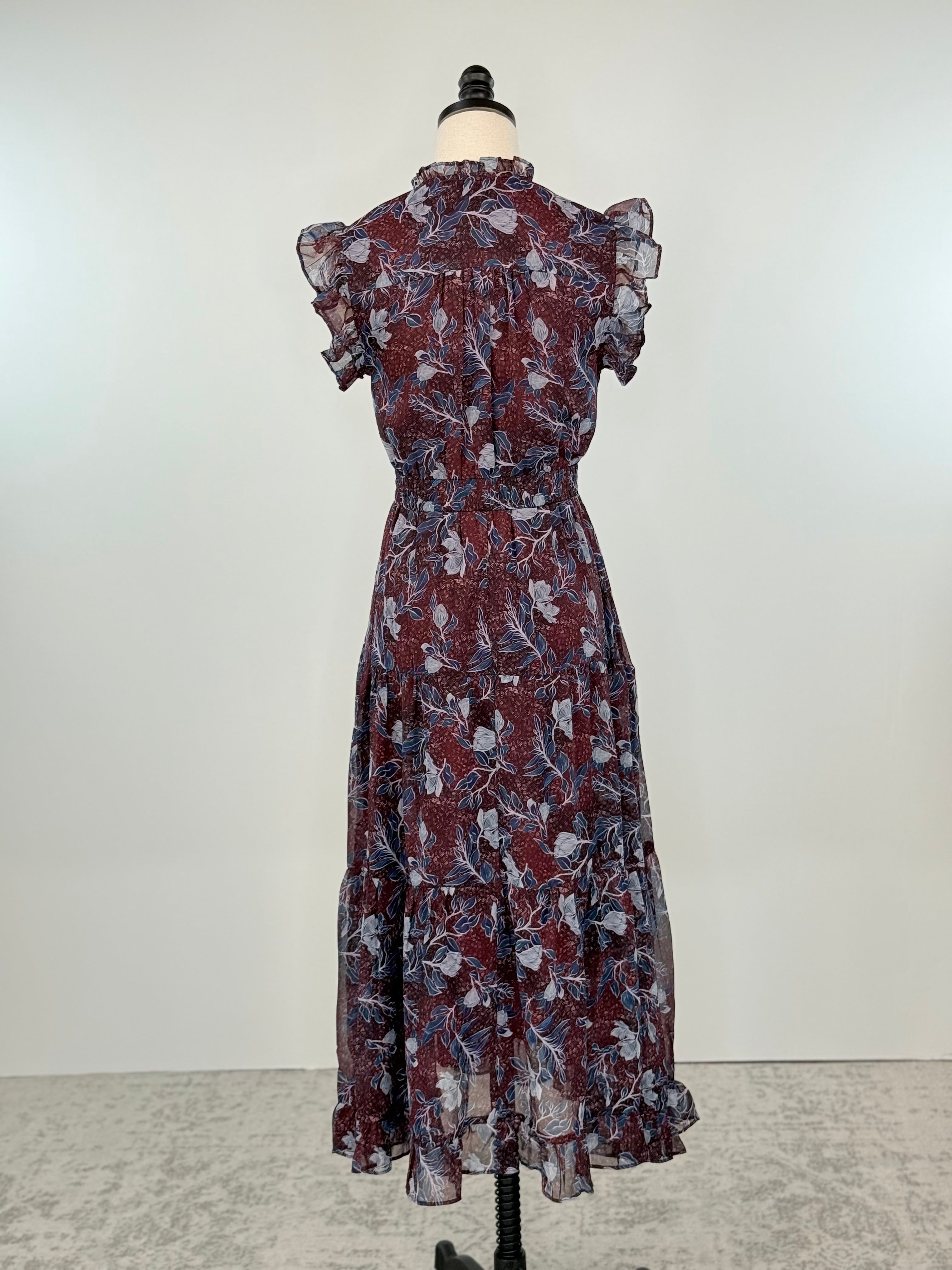 Quenby Dress in Deep Wine-152 Dresses - Long-Little Bird Boutique