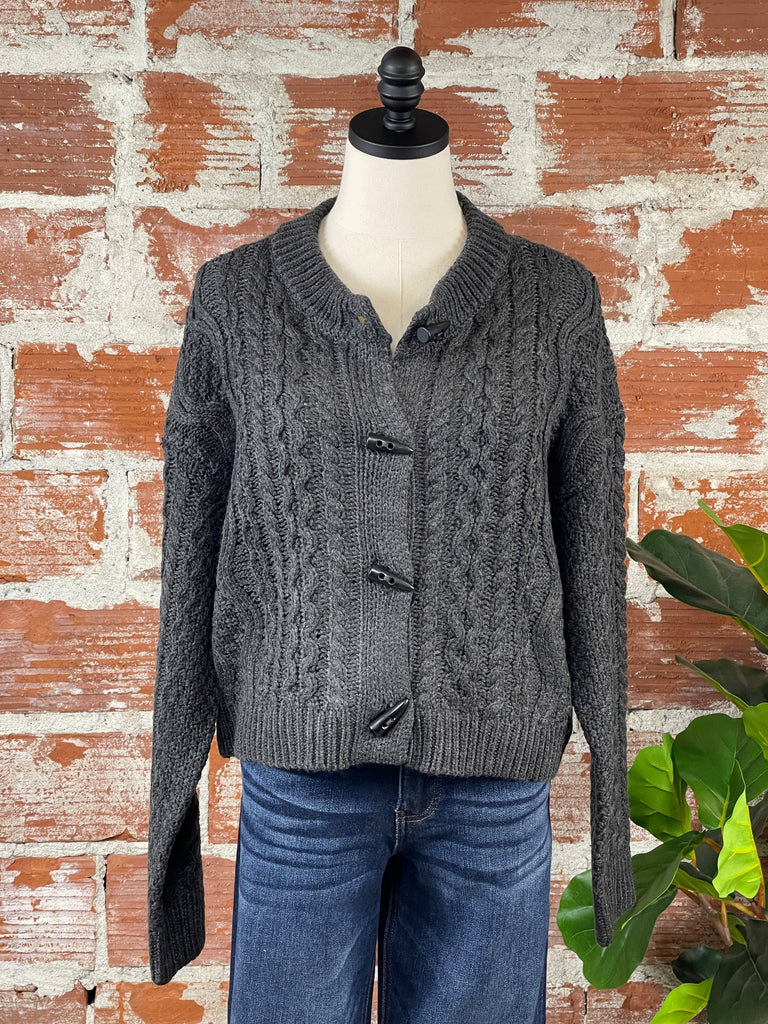 Ulrica Cardigan Sweater in Grey