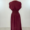 Jak and Rae Persa Dress in Malbec-152 Dresses - Long-Little Bird Boutique