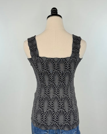 Nikibiki Lace Textured Square Top in Black-121 - Jersey Tops F/W (June - Nov)-Little Bird Boutique