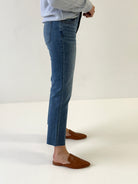 KUT from the Kloth Kelsey High Rise Fab Ab Ankle Flare in Base Wash-210 Denim-Little Bird Boutique