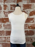 Built-In Bra Tank in Soft White-240 Loungewear/Intimates-Little Bird Boutique