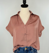 Sullivan Top in Mauve-111 - Woven Top F/W (June- Nov)-Little Bird Boutique