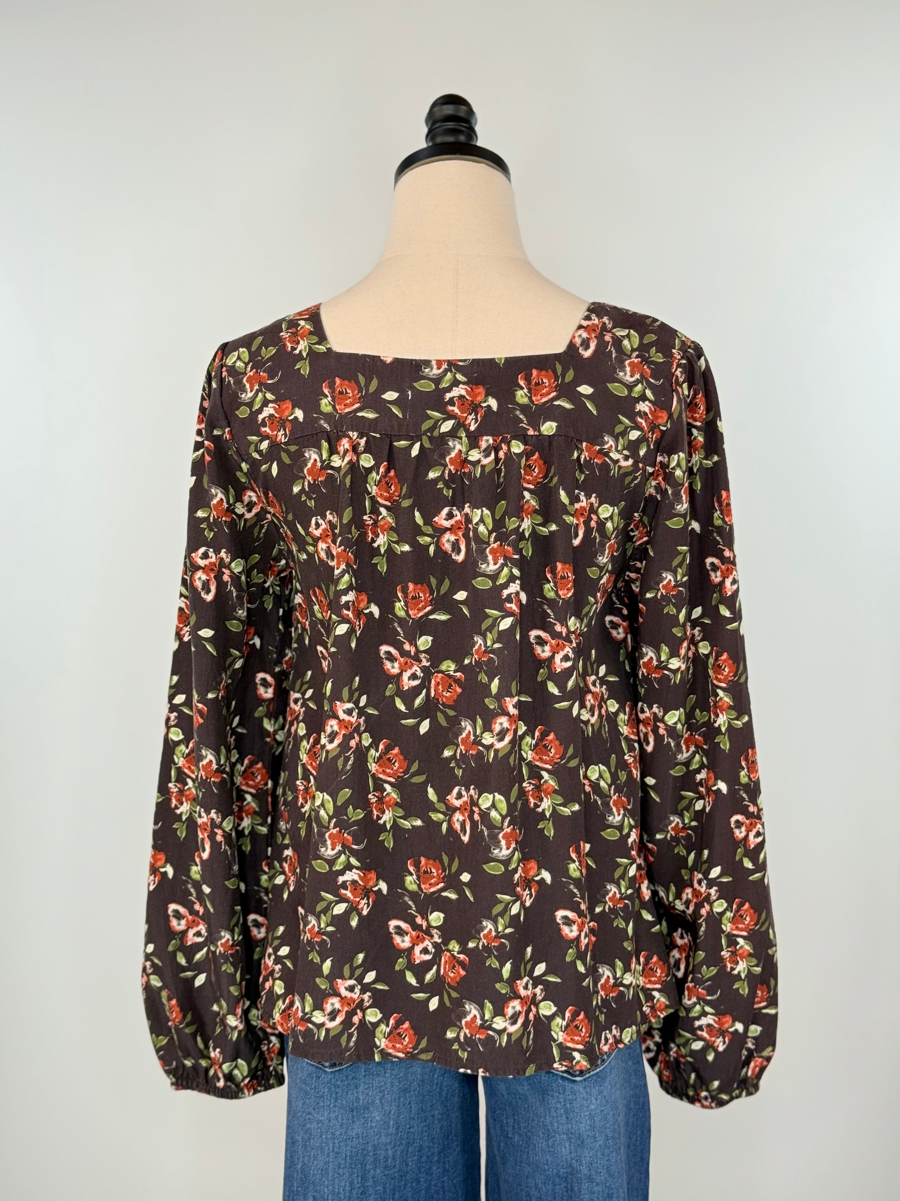 Jak and Rae Sela Top in Watercolor Blossom-111 - Woven Top F/W (June- Nov)-Little Bird Boutique