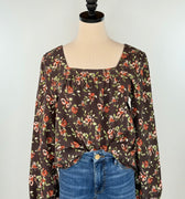 Jak and Rae Sela Top in Watercolor Blossom-111 - Woven Top F/W (June- Nov)-Little Bird Boutique
