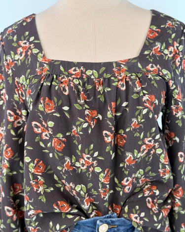 Jak and Rae Sela Top in Watercolor Blossom-111 - Woven Top F/W (June- Nov)-Little Bird Boutique