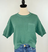 Riley Sweater in Green-131 - Sweaters F/W (June - Nov)-Little Bird Boutique