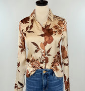 Harlow Top in Coffee and Cream-111 - Woven Top F/W (June- Nov)-Little Bird Boutique