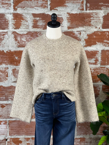 Flag and Anthem Leyden Bell Sleeve Sweater in Oatmeal