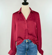 Sinclair Blouse in Garnet-111 - Woven Top F/W (June- Nov)-Little Bird Boutique