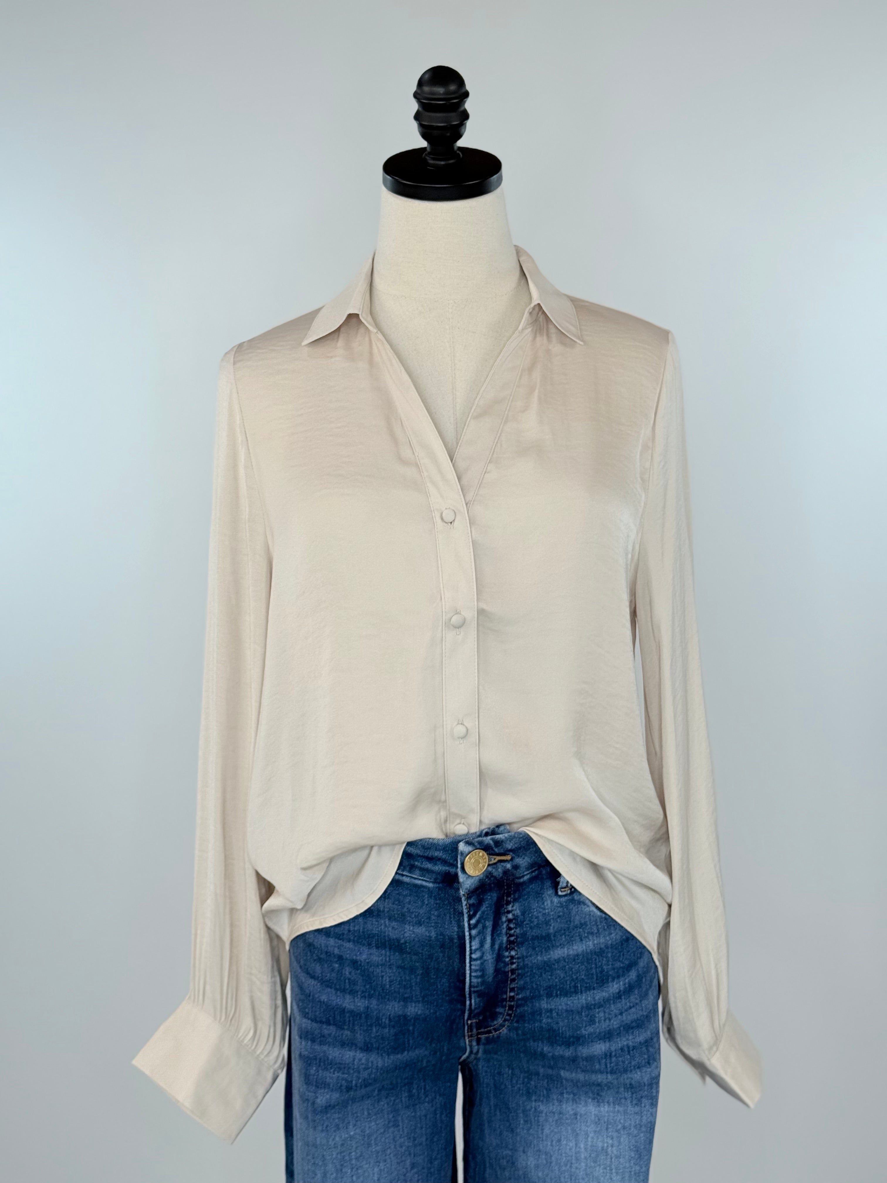 Sinclair Blouse in Papyrus-111 - Woven Top F/W (June- Nov)-Little Bird Boutique