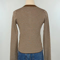 Parker Sweater in Brown and White Stripe-131 - Sweaters F/W (June - Nov)-Little Bird Boutique