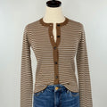 Parker Sweater in Brown and White Stripe-131 - Sweaters F/W (June - Nov)-Little Bird Boutique